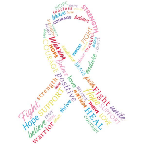 Cancer Center 30th Anniv words ribbon outlines 01 Thumbnail